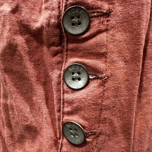 Roxy Pink Linen Overalls size Medium - Picture 11 of 12